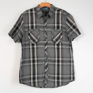 INC International Concepts Plaid Button Down Shirt Medium